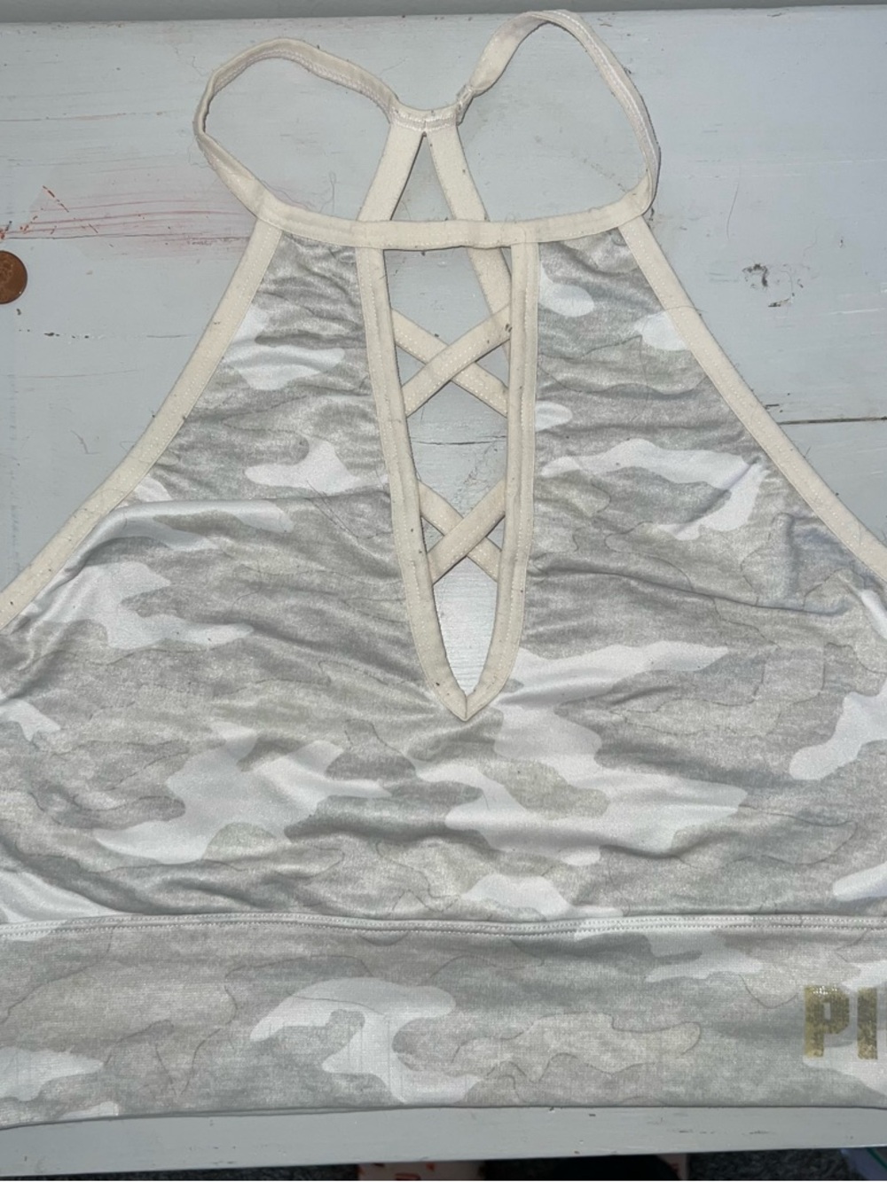PINK Victoria's Secret Light Gray sportsbra